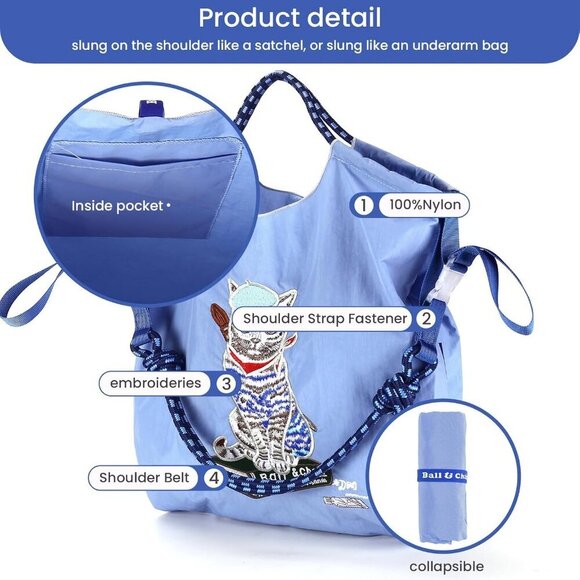 Amazon.com: VAKAER Women Nylon Tote Bag Large Capacity Adjustable Strap Women’s Travel Gift